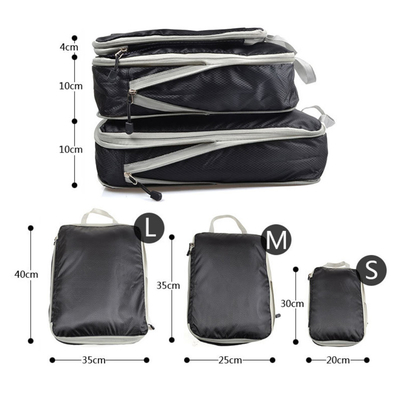 0.5 किलो संपीड़न सामान आयोजक बैग पैकिंग क्यूब आयोजकों 6 डबल परत का सेट सेट करता है